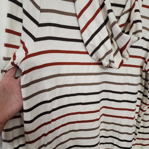 Market & Spruce Striped Hooded pullover lightweight sweater - Picture 7 of 8